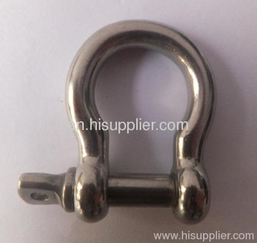 Stainless steel Euro type bow shackle
